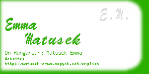 emma matusek business card